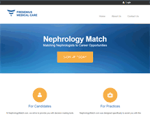 Tablet Screenshot of nephrologymatch.com